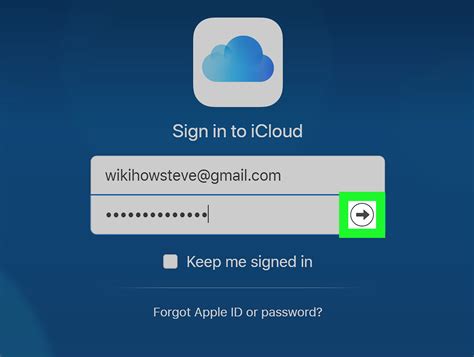 email login icloud password